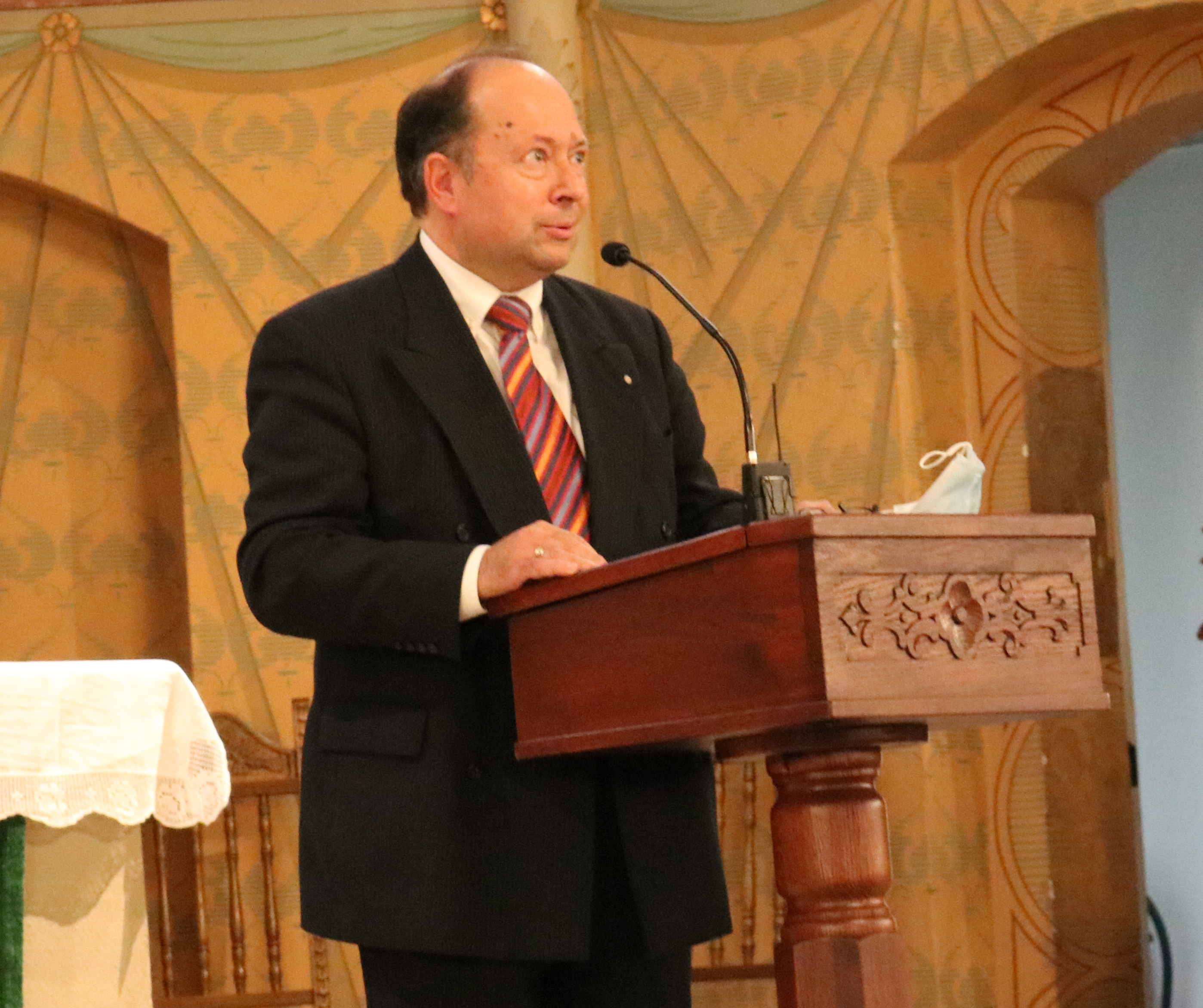 I M G 1 Pfarrer Ingmar Hammann, Vorsitzender des Präsidiums der Diakonischen Konferenz, bei der Diakonischen Konferenz.
